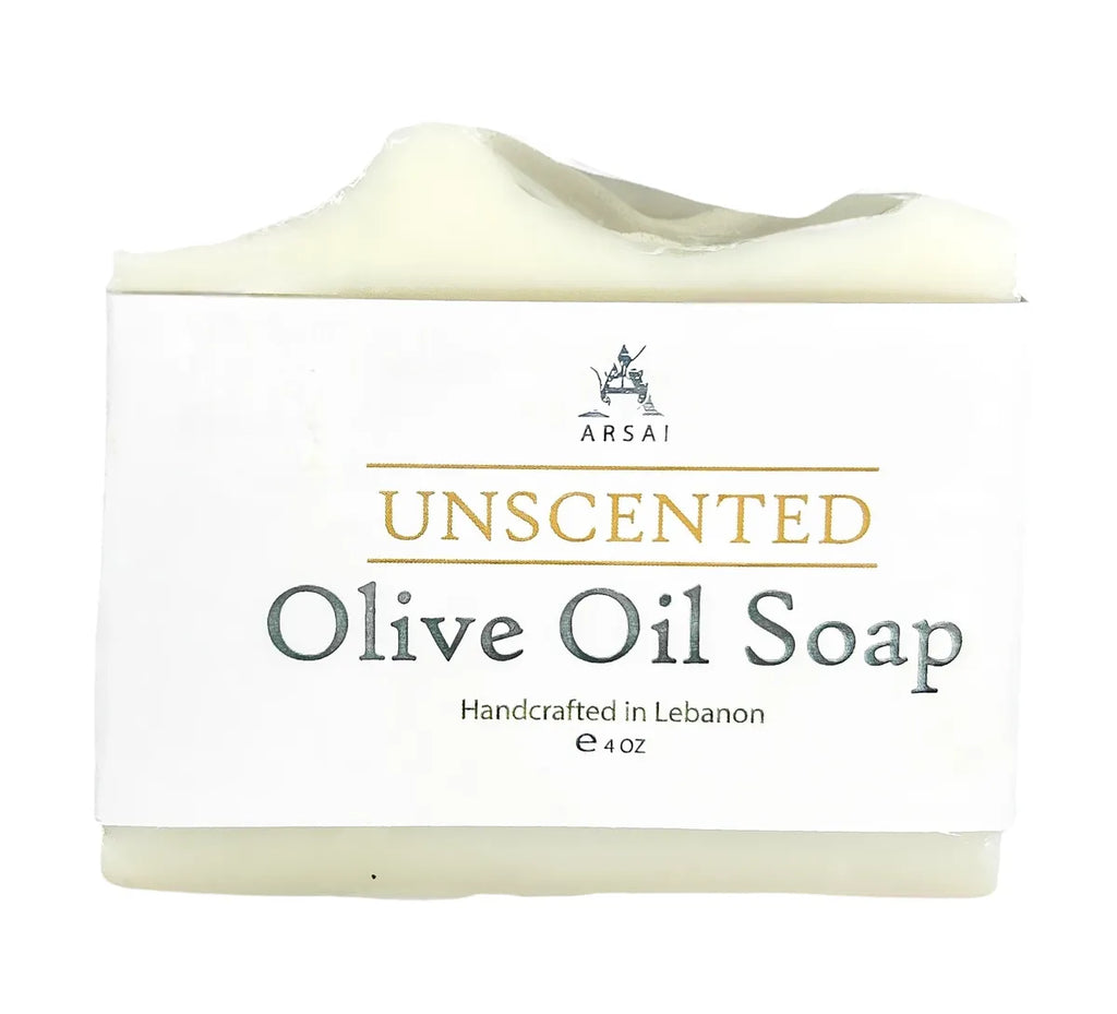 Unscented - Raw - Pure Olive Oil Soap Bar - Handcrafted - All-Natural - Moisturizing & Soothing - 4oz - For All Skin Types - Unisex