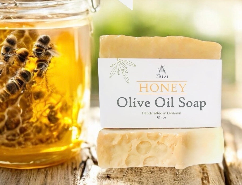 Honey - Pure Olive Oil Soap Bar - Handcrafted - All-Natural - Moisturizing & Soothing - 4oz - For All Skin Types - Unisex