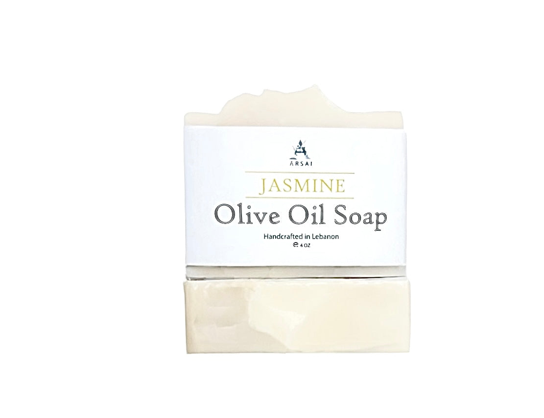 Jasmine - Pure Olive Oil Soap Bar - Handcrafted - All-Natural - Moisturizing & Soothing - 4oz - For All Skin Types - Unisex