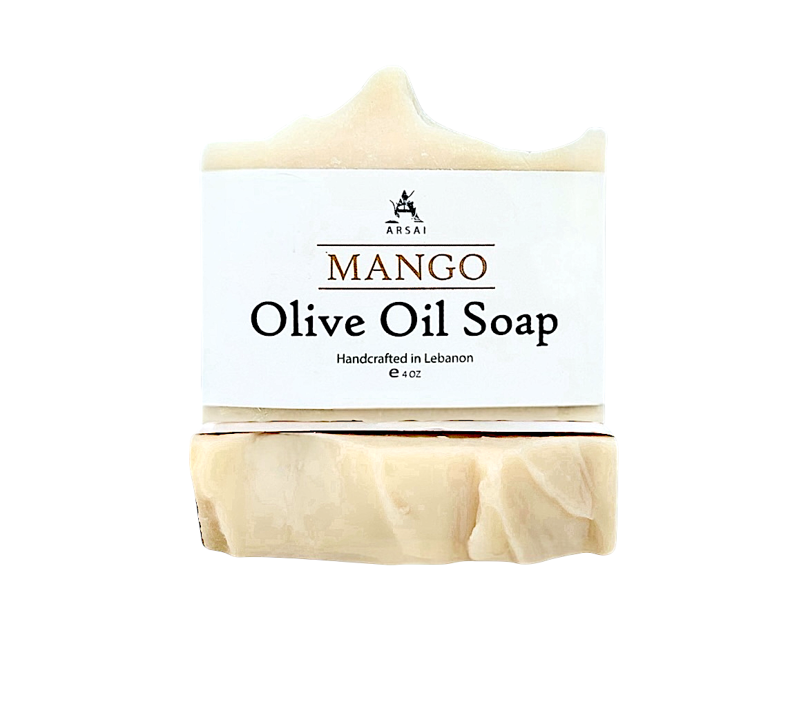 Mango - Pure Olive Oil Soap Bar - Handcrafted - All-Natural - Moisturizing & Soothing - 4oz - For All Skin Types - Unisex