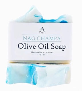 Nag Champa - Pure Olive Oil Soap Bar - Handcrafted - All-Natural - Moisturizing & Soothing - 4oz - For All Skin Types - Unisex