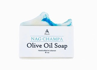 Nag Champa - Pure Olive Oil Soap Bar - Handcrafted - All-Natural - Moisturizing & Soothing - 4oz - For All Skin Types - Unisex