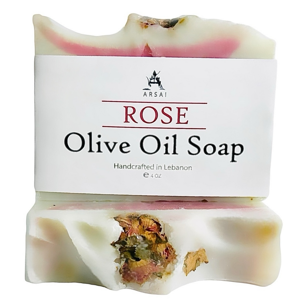 Rose - Pure Olive Oil Soap Bar - Handcrafted - All-Natural - Moisturizing & Soothing - 4oz - For All Skin Types - Unisex