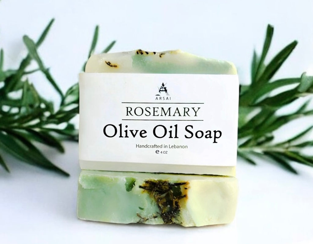 Rosemary - Pure Olive Oil Soap Bar - Handcrafted - All-Natural - Moisturizing & Soothing - 4oz - For All Skin Types - Unisex