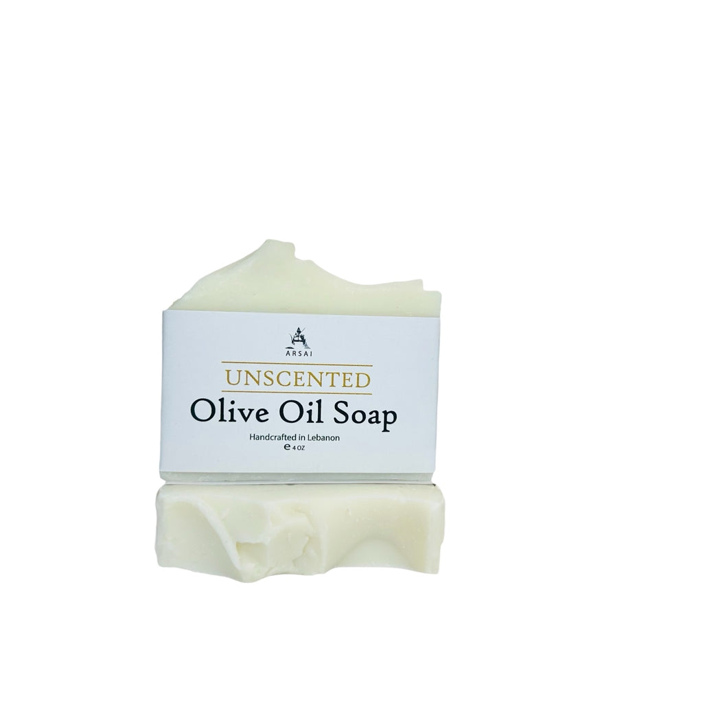 Unscented - Raw - Pure Olive Oil Soap Bar - Handcrafted - All-Natural - Moisturizing & Soothing - 4oz - For All Skin Types - Unisex