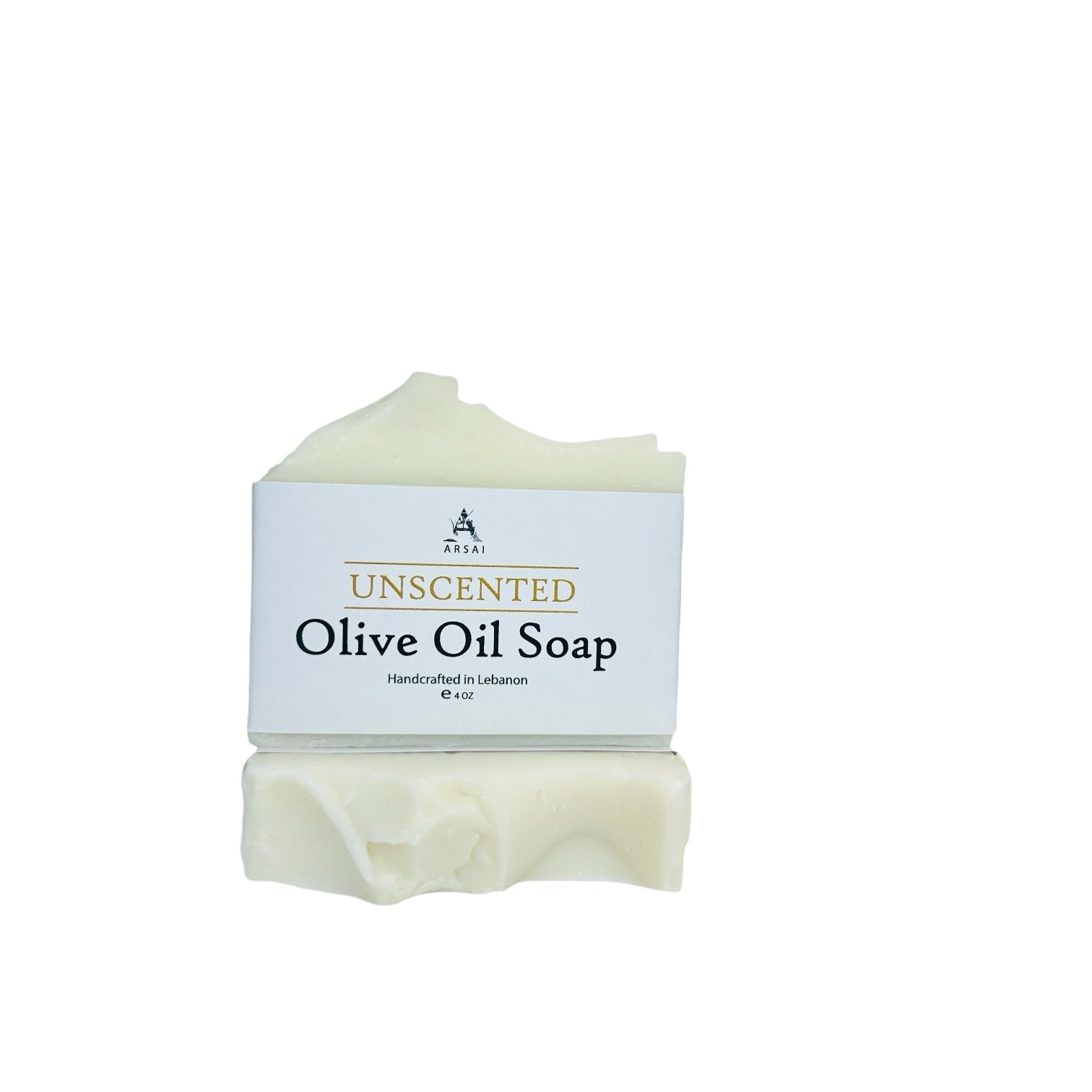 Unscented - Raw - Pure Olive Oil Soap Bar - Handcrafted - All-Natural - Moisturizing & Soothing - 4oz - For All Skin Types - Unisex