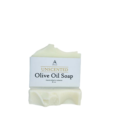 Unscented - Raw - Pure Olive Oil Soap Bar - Handcrafted - All-Natural - Moisturizing & Soothing - 4oz - For All Skin Types - Unisex