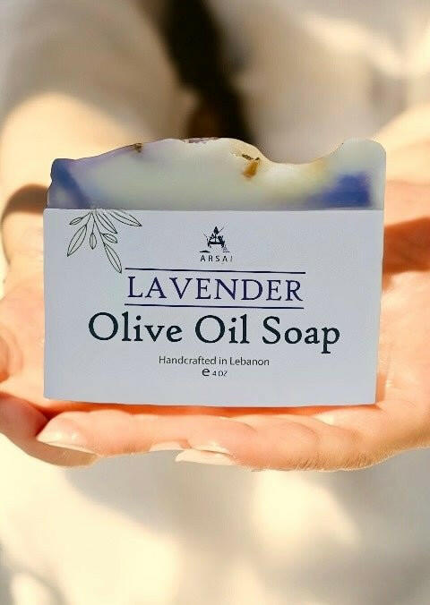 Handmade Lavender Olive Oil Soap Bar.
