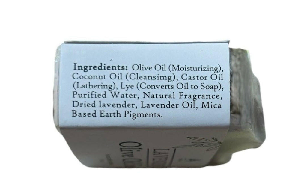 Handmade Lavender Olive Oil Soap Bar.