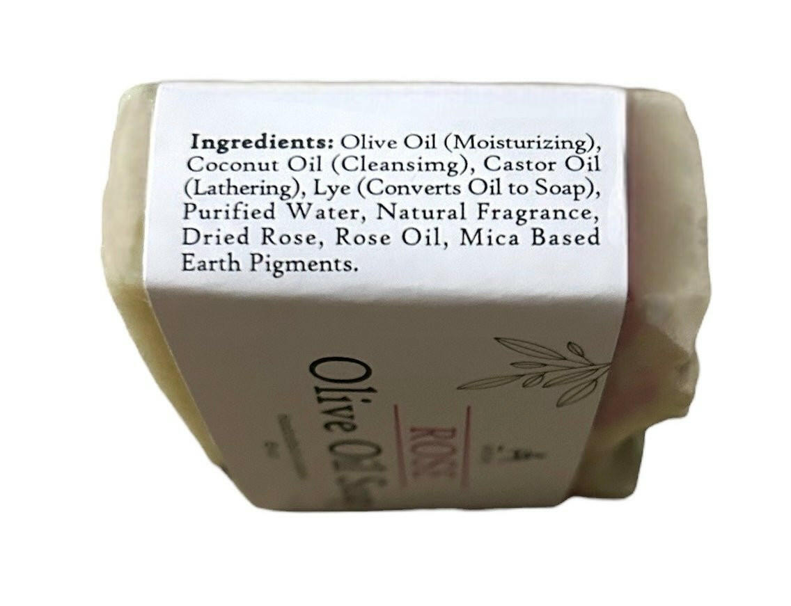 Handmade Rose Olive Oil Soap Bar.