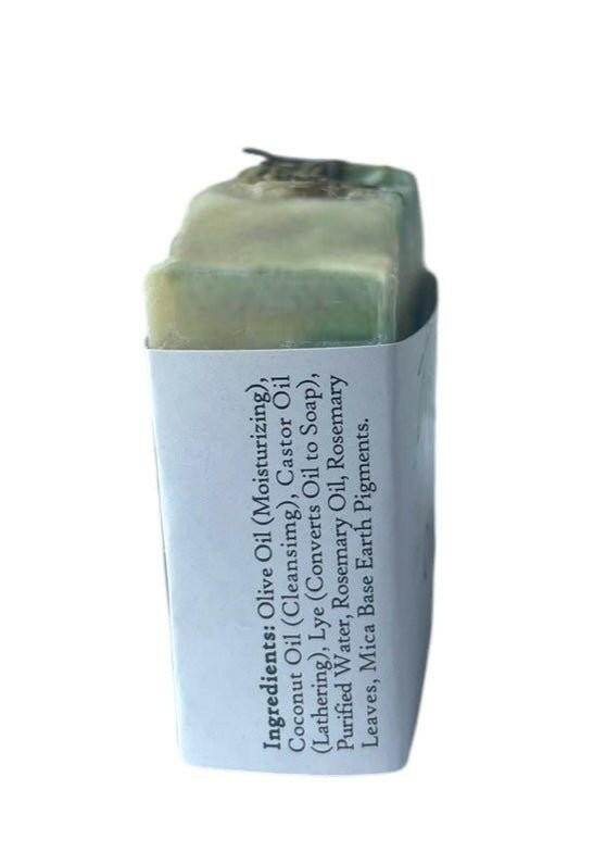 Handmade Rosemary Olive Oil Soap Bar.