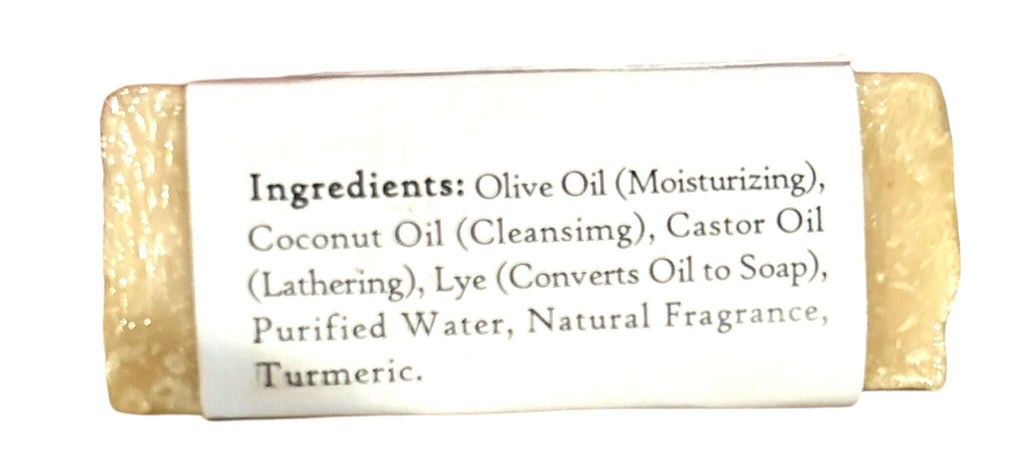 Handmade Turmeric Olive Oil Soap Bar.