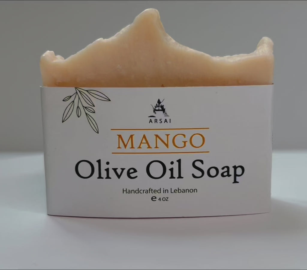 Handmade Mango Olive Oil Soap Bar.