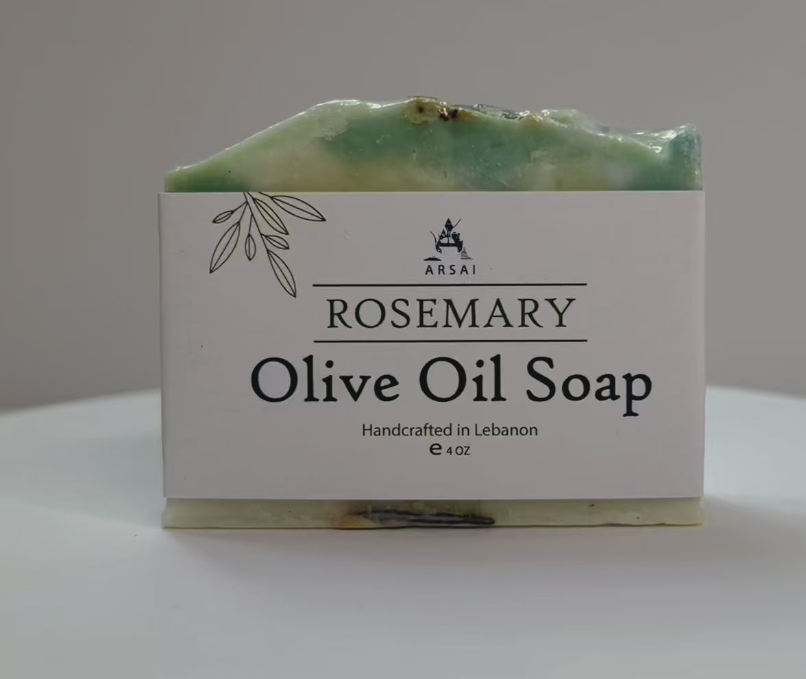 Handmade Rosemary Olive Oil Soap Bar.