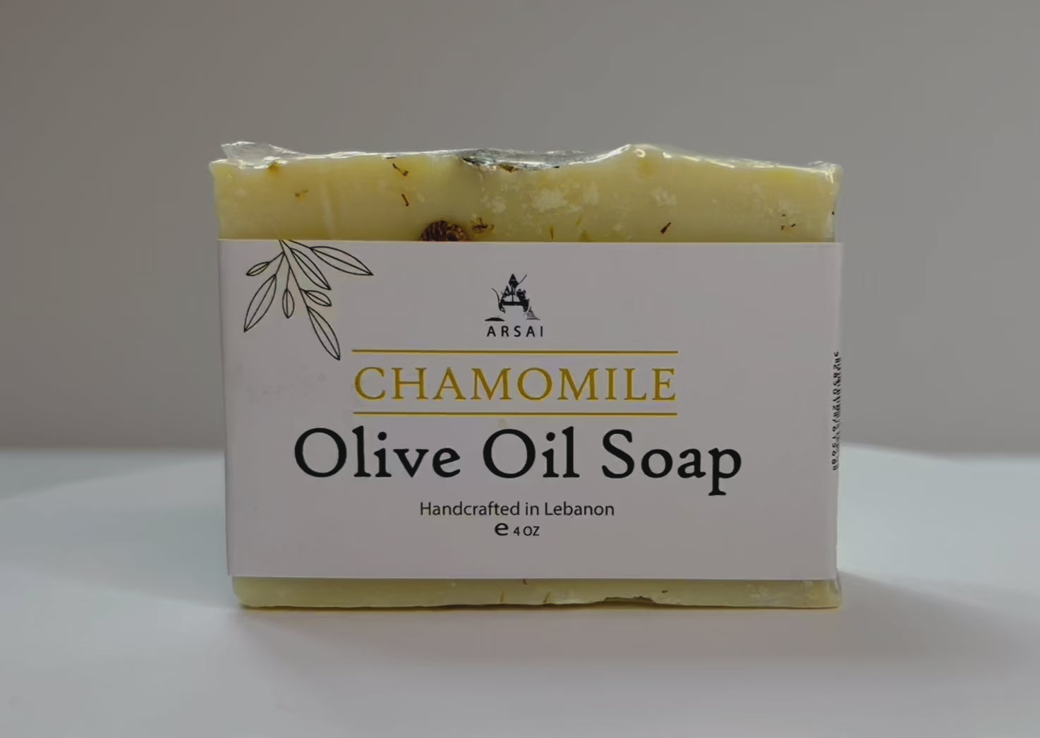 Handmade Chamomile Olive Oil Soap Bar.
