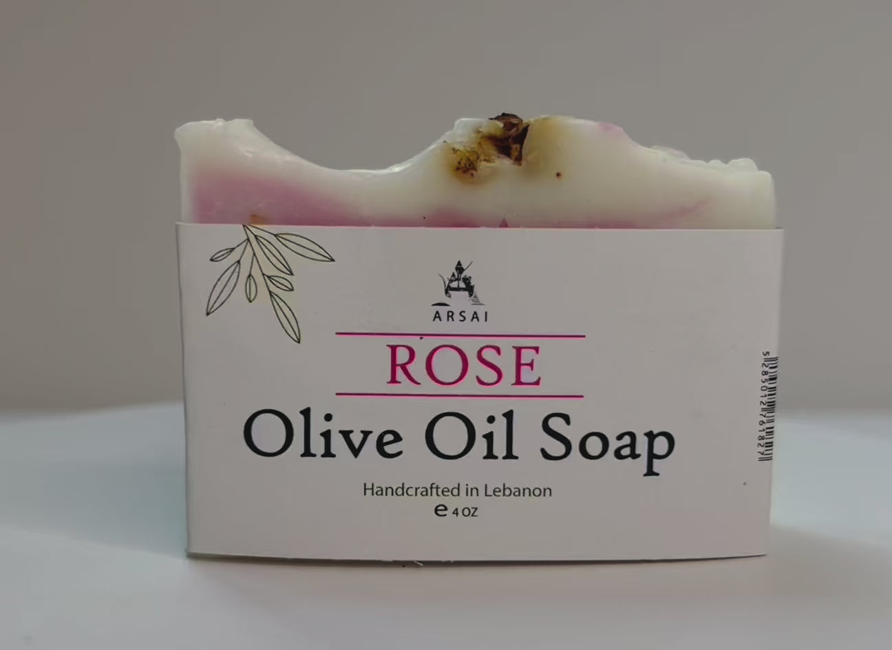 Handmade Rose Olive Oil Soap Bar.
