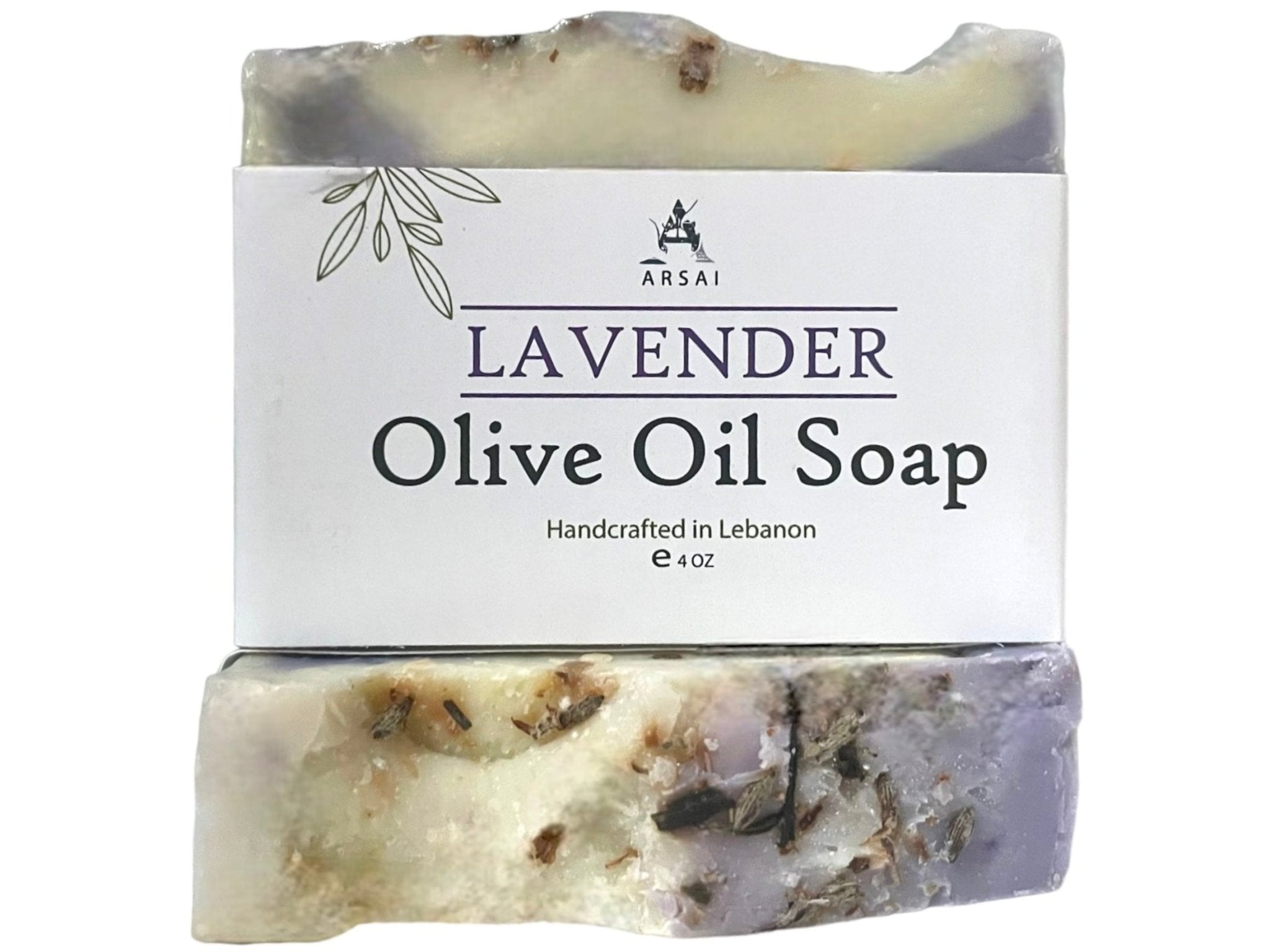 Pure Olive Oil Soap Bar - Handcrafted - Organic - Lavender - Moisturizing & Soothing - 4oz - For All Skin Types - Unisex - Arsai Soap - Handmade Olive Oil SoapPure Olive Oil Soap Bar - Handcrafted - Organic - Lavender - Moisturizing & Soothing - 4oz - For All Skin Types - UnisexBar SoapLVNArsai Soap5285012761810