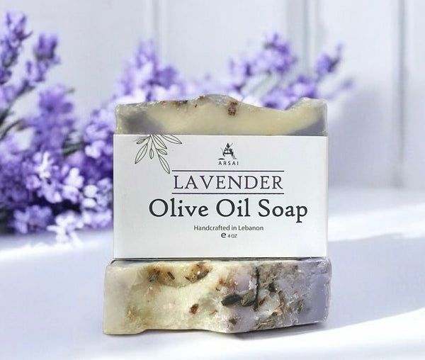 Pure Olive Oil Soap Bar - Handcrafted - Organic - Lavender - Moisturizing & Soothing - 4oz - For All Skin Types - Unisex - Arsai Soap - Handmade Olive Oil SoapPure Olive Oil Soap Bar - Handcrafted - Organic - Lavender - Moisturizing & Soothing - 4oz - For All Skin Types - UnisexBar SoapLVNArsai Soap5285012761810