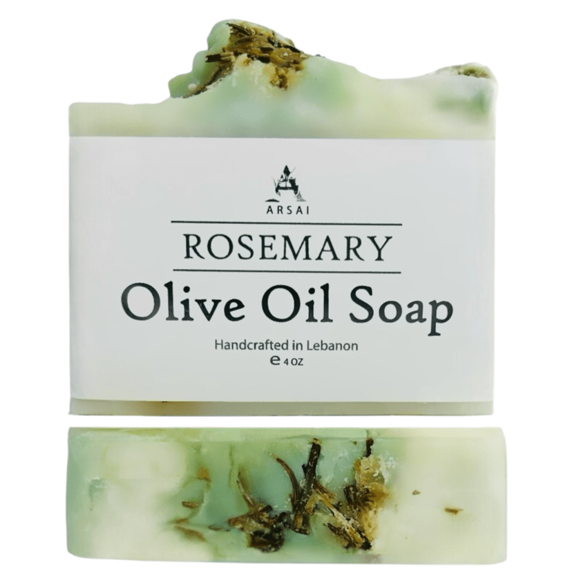Pure Olive Oil Soap Bar - Handcrafted - Organic - Rosemary - Moisturizing & Soothing - 4oz - For All Skin Types - Unisex - Arsai Soap - Handmade Olive Oil SoapPure Olive Oil Soap Bar - Handcrafted - Organic - Rosemary - Moisturizing & Soothing - 4oz - For All Skin Types - UnisexBar SoapRSM - LV - OIL - SPArsai Soap5285012761551